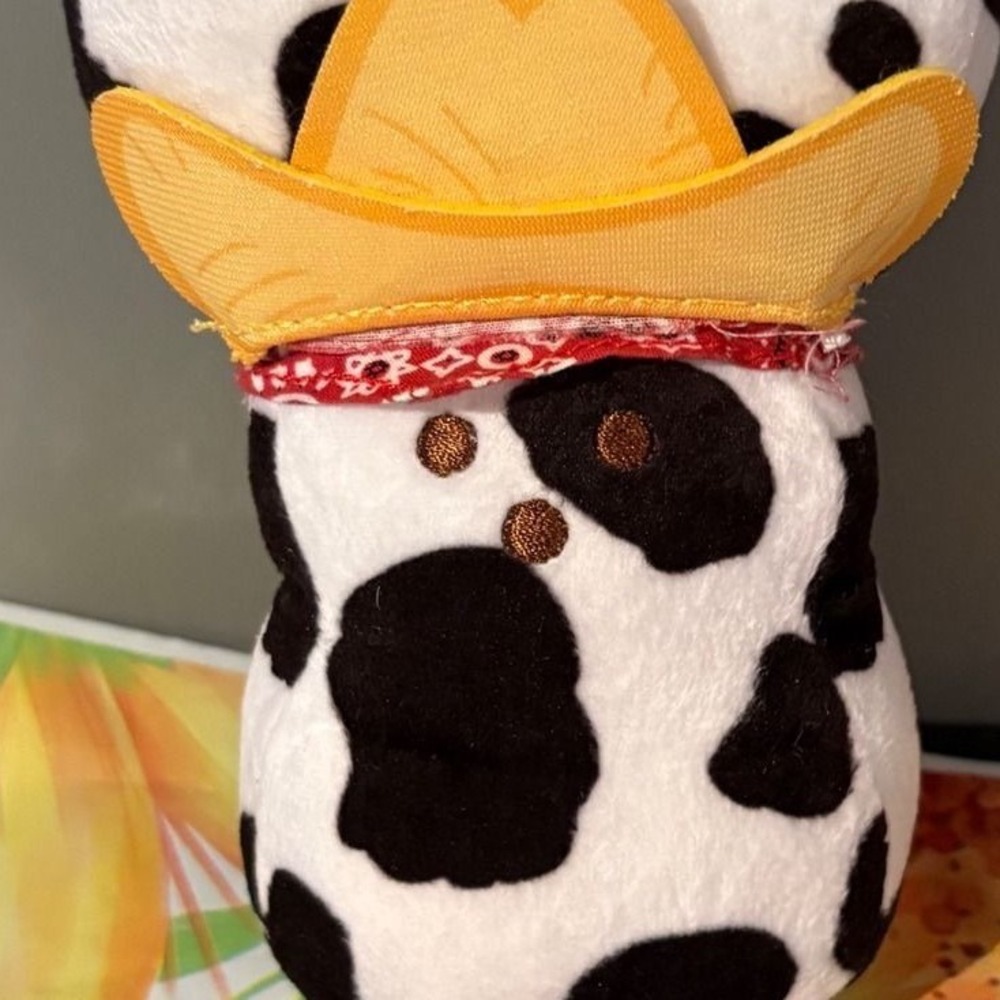 Peeps Cow Print Bunny Plush Cowboy Hat Red Bandana Western Stuffed Animal